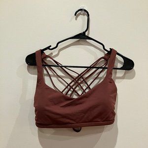 lululemon athletica Free to Be Bra  Roasted Brown Size 14 NO LONGER SOLD
